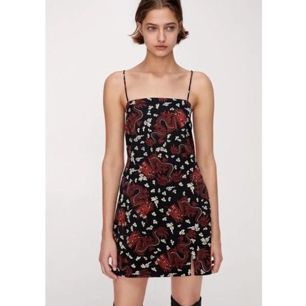 Zara Black and Red Mini Dress